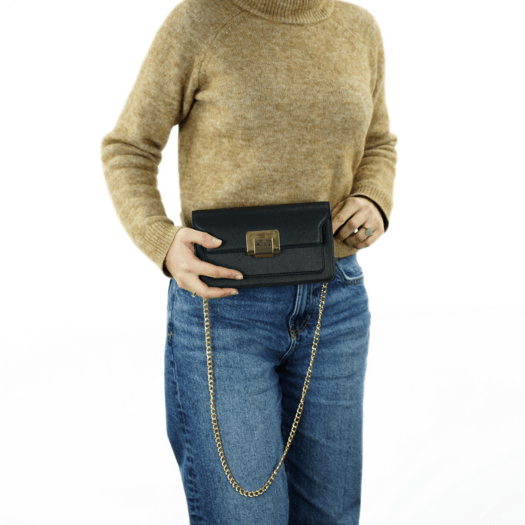 Torba weekendowa podr&oacute;żna sk&oacute;rzana Solier SL39 Astrin czarna 4