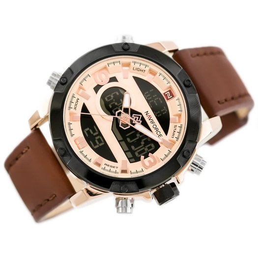 VYRIŠKAS LAIKRODIS NAVIFORCE - NF9097 (zn043e) - brown/rosegold