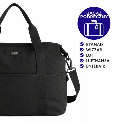 Large Women&rsquo;s Fabric Sports Bag Solier FB55 Viona &ndash; Black 6