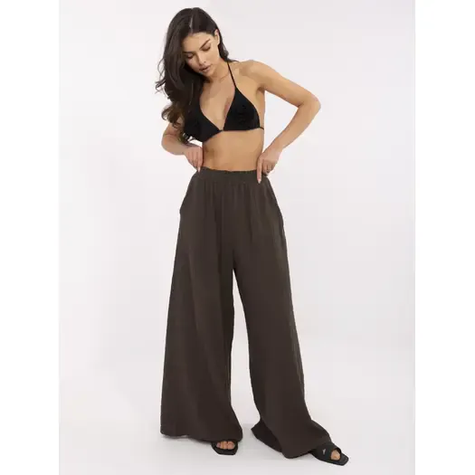 Spodnie-MI-SP-2563.84-ciemny brązowy 4