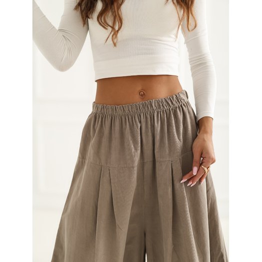 Spodnie-IT-SP-FL9321.95-ciemny bezowy 1