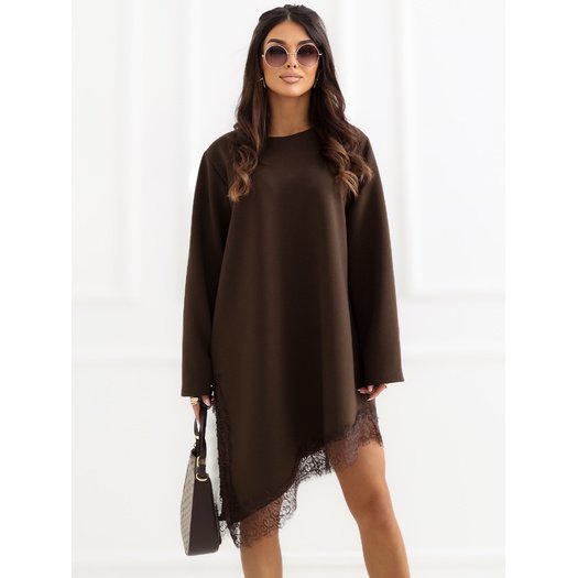 Sukienka-TW-SK-BI-24376.31-ciemny brązowy 2