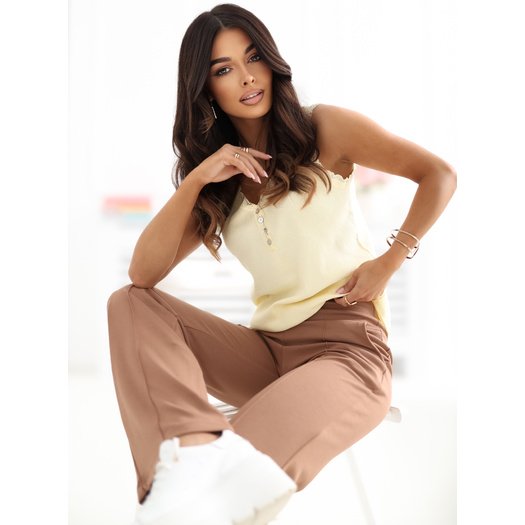 Spodnie dresowe-RV-DR-A1289.01-jasny brązowy 5