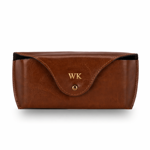Genuine leather spectacle case Solier SA37 camel 1