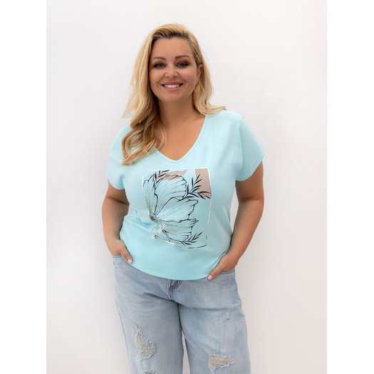 T-shirt-RV-TS-A1385.09P-mietowy 2