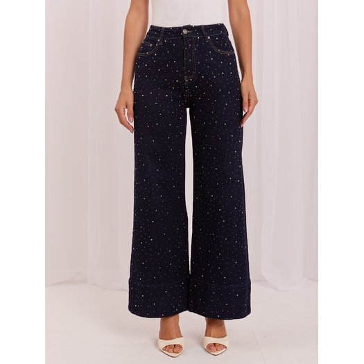 Spodnie jeans-IR-SP-K877-1.14-granatowy 1