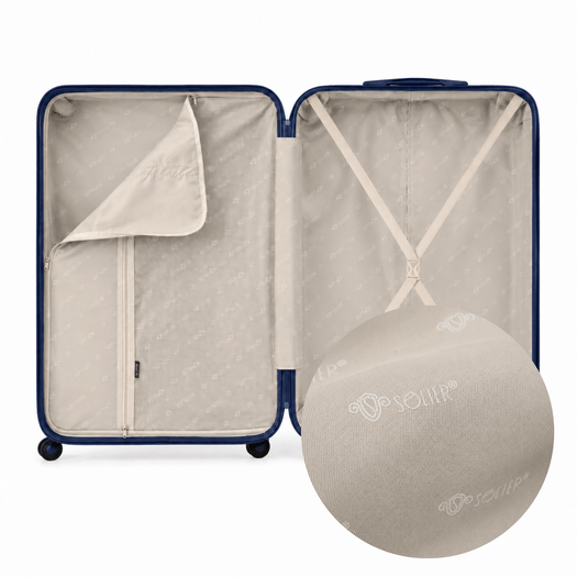 Large Solier XL TORIDE 27  Navy PP Suitcase