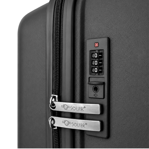Solier S TORIDE 19  Black PP Cabin Suitcase