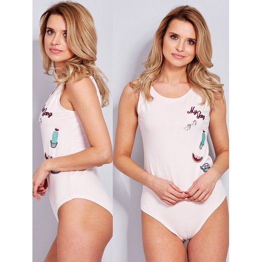 Body palaidinė moterims -PL-BO-1440.89-šviesiai rožinė