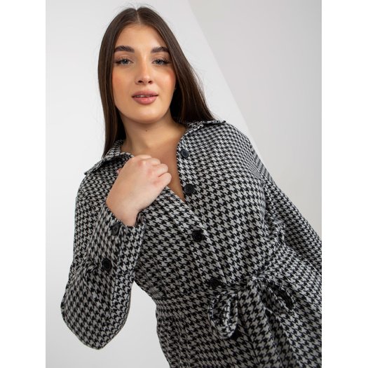 Suknelė-LK-SK-509084.52-pilka-juoda