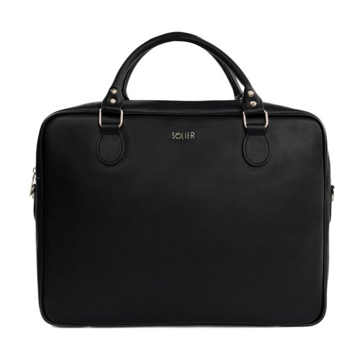Genuine leather woman s laptop bag FL24 Venice black with snake pattern 3