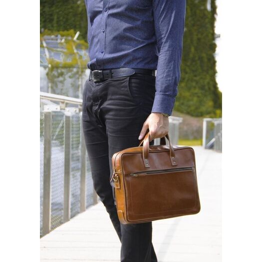 GENUINE LEATHER SHOULDER BAG SL04 WATERFORD VINTAGE BROWN 4