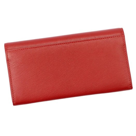 Red and black Genuine Leather Women's Wallet Albatross GN LW-L06 PIPE