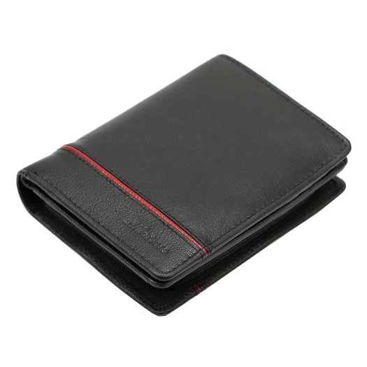Red and black Genuine Leather Women's Wallet Albatross GN LW-S04 PIPE
