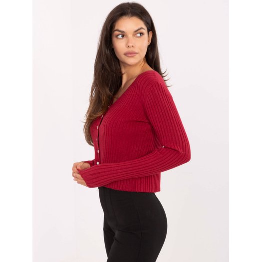 Sweter-PM-SW-R1639.27-bordowy 2