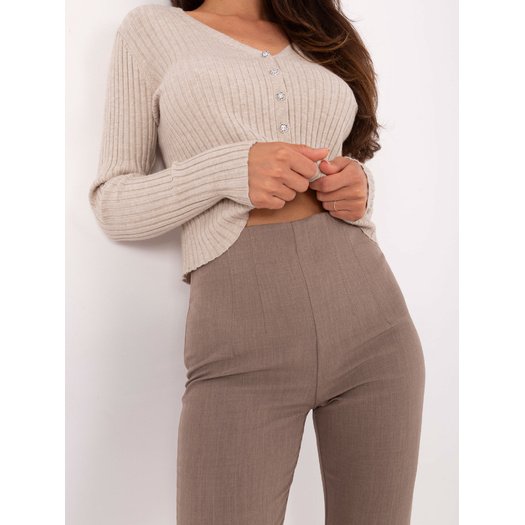 Spodnie-IT-SP-FL9069.00-ciemny bezowy 2