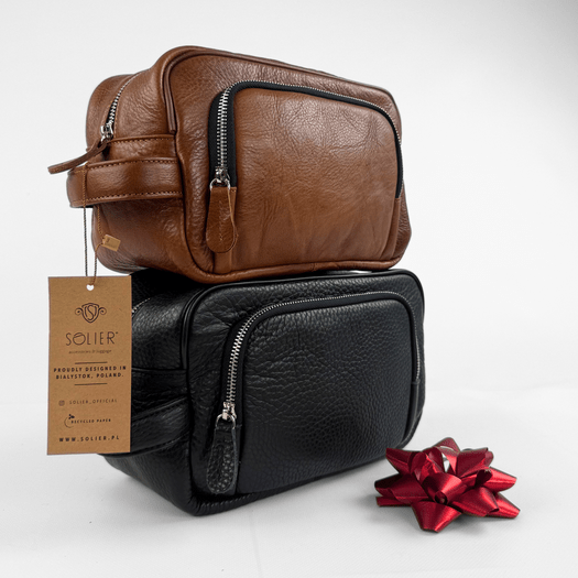Elegant leather men's beauty bag SOLIER SZETLAND 2