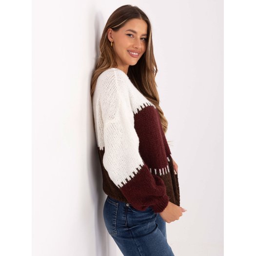 Sweter-MI-SW-3181.22-bordowy 3