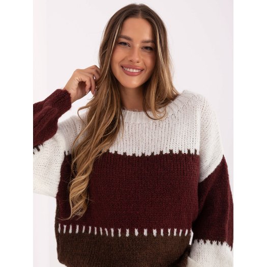 Sweter-MI-SW-3181.22-bordowy
