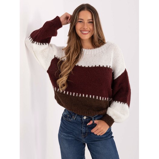 Sweter-MI-SW-3181.22-bordowy 2