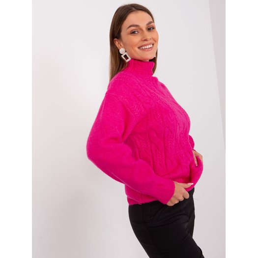 Sweter-AT-SW-23401.97P-fuksjowy 3