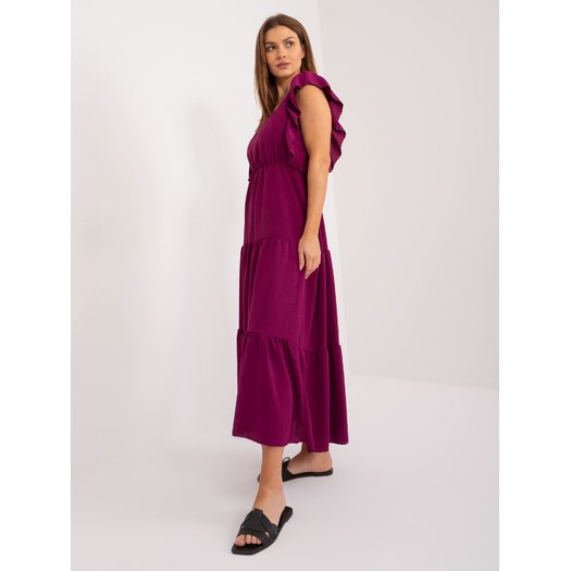 Suknelė-DHJ-SK-8352.04-tamsiai violetinė 2