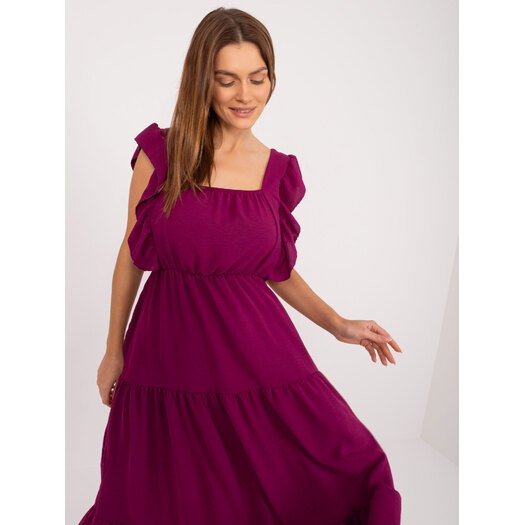 Suknelė-DHJ-SK-8352.04-tamsiai violetinė 5