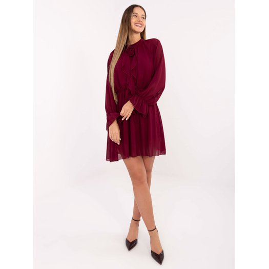 Sukienka-MI-SK-A1554.26-bordowy 1