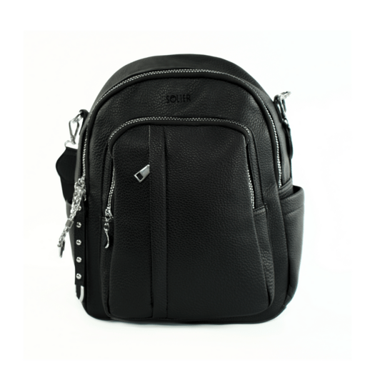 Plecak damski Solier FV02 Lindra czarny