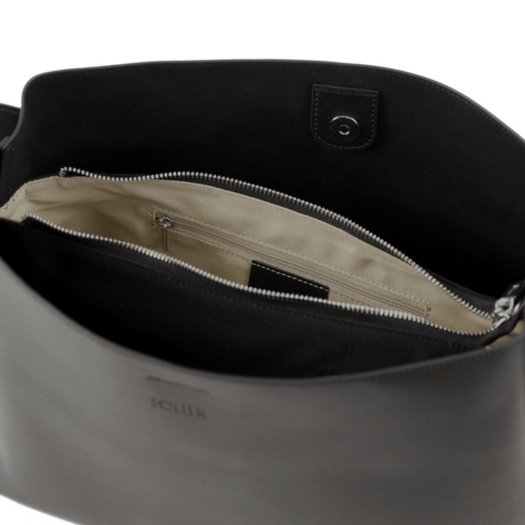 Torba weekendowa podróżna skórzana Solier SL39 Astrin czarna