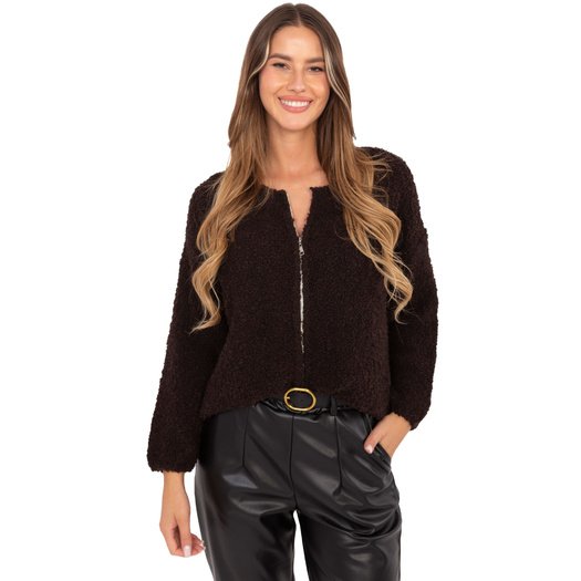 Sweter-MI-SW-3WB219.21-ciemny brązowy 1