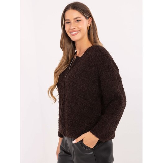 Sweter-MI-SW-3WB219.21-ciemny brązowy 4