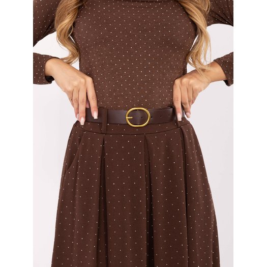 Spódnica-DHJ-SD-19720-1.32-ciemny brązowy