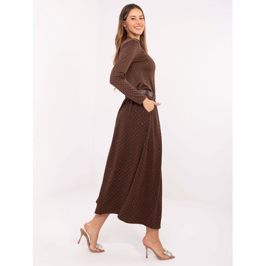 Spódnica-DHJ-SD-19720-1.32-ciemny brązowy 1