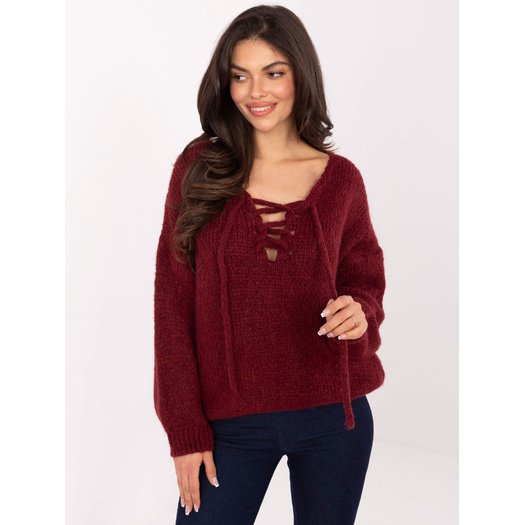 Sweter-MI-SW-0919.18-bordowy 2