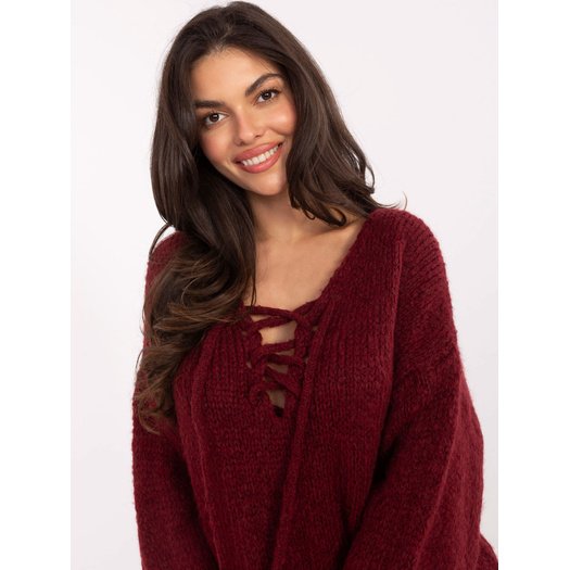 Sweter-MI-SW-0919.18-bordowy 3