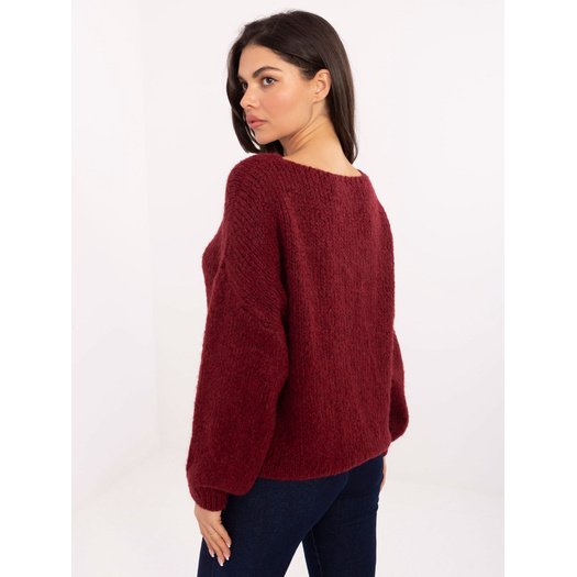 Sweter-MI-SW-0919.18-bordowy 1