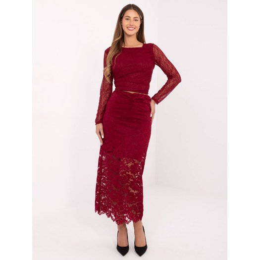 Spódnica-MI-SD-G9137.16P-bordowy 2