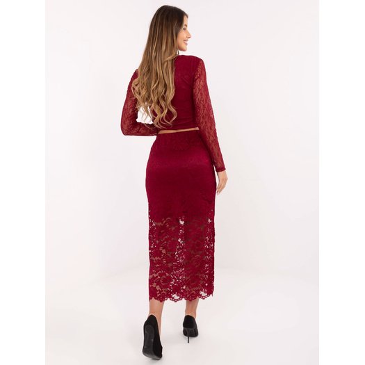 Spódnica-MI-SD-G9137.16P-bordowy 1