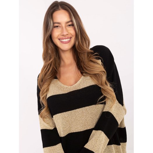 Sweter-MI-SW-2909.55-czarno-złoty 1