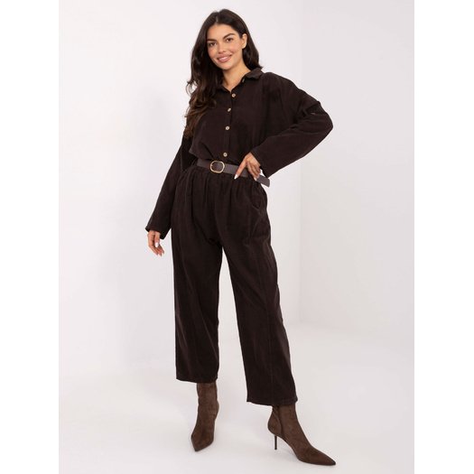 Spodnie-IT-SP-258009.83-ciemny brązowy 1