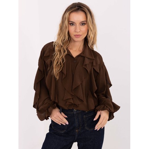 Koszula-MI-KS-92506.52-brązowy