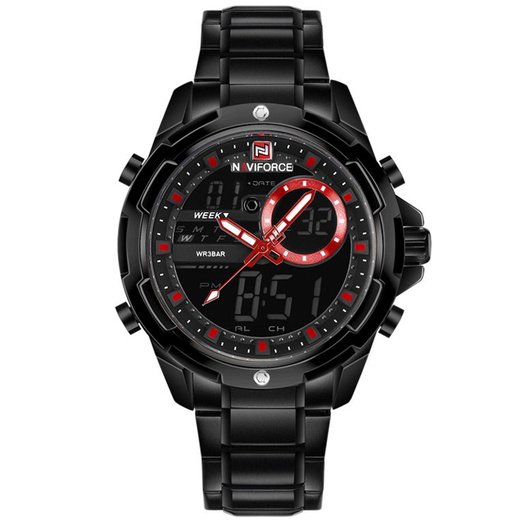 NAVIFORCE MEN S WATCH - NF9120 (zn062c) - black/red