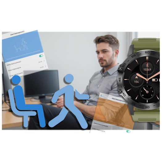 SMARTWATCH MĘSKI GRAVITY GT9-12 - WYKONYWANIE POŁĄCZEŃ, CIŚNIENIOMIERZ (sg021d)