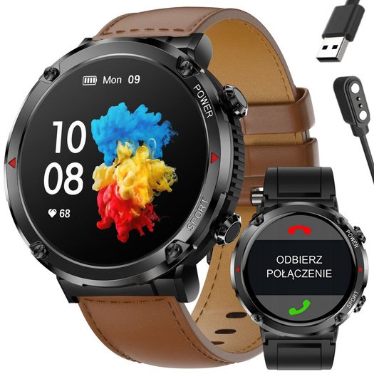 GRAVITY GT21-4 MEN S SMARTWATCH - BLUETOOTH CALL, ADJUSTABLE BELT (sg025d)
