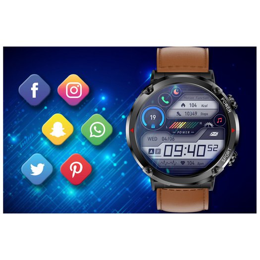 GRAVITY GT21-4 MEN S SMARTWATCH - BLUETOOTH CALL, ADJUSTABLE BELT (sg025d)