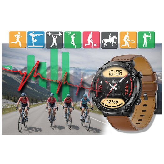 GRAVITY GT21-4 MEN S SMARTWATCH - BLUETOOTH CALL, ADJUSTABLE BELT (sg025d)