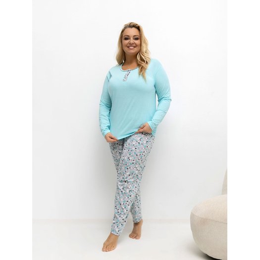 Piżama-DU-KN-FP-502.97-mietowy 2