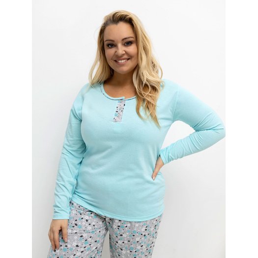 Piżama-DU-KN-FP-502.97-mietowy 1