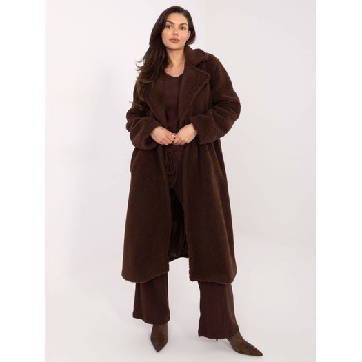 Płaszcz-IT-PL-97150.26-ciemny brązowy 3